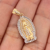 Dije Virgen De Guadalupe 3.15gr / 1 in / Dos Oros Amarillo Blanco 18K %
