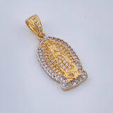Dije Virgen De Guadalupe 3.15gr / 1 in / Dos Oros Amarillo Blanco 18K %