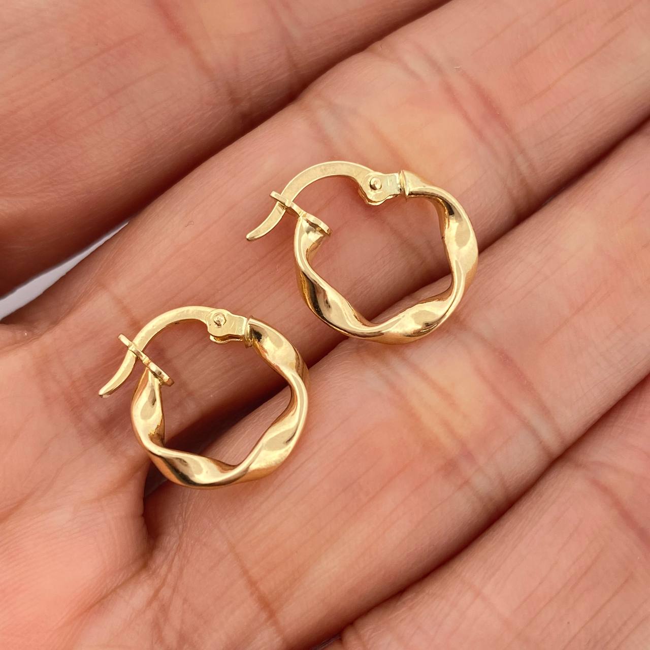 Hoop Earrings Azir 0.95gr / 1/2 in / Yellow Gold 18K %