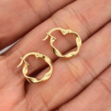 Hoop Earrings Azir 0.95gr / 1/2 in / Yellow Gold 18K %