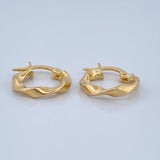 Hoop Earrings Azir 0.95gr / 1/2 in / Yellow Gold 18K %
