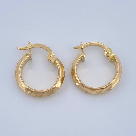 Candongas Lucero 1gr / 1/2 in / Oro Amarillo 18K %