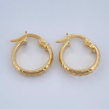 Candongas Kuki 0.9gr / 1/2 in / Oro Amarillo 18K %