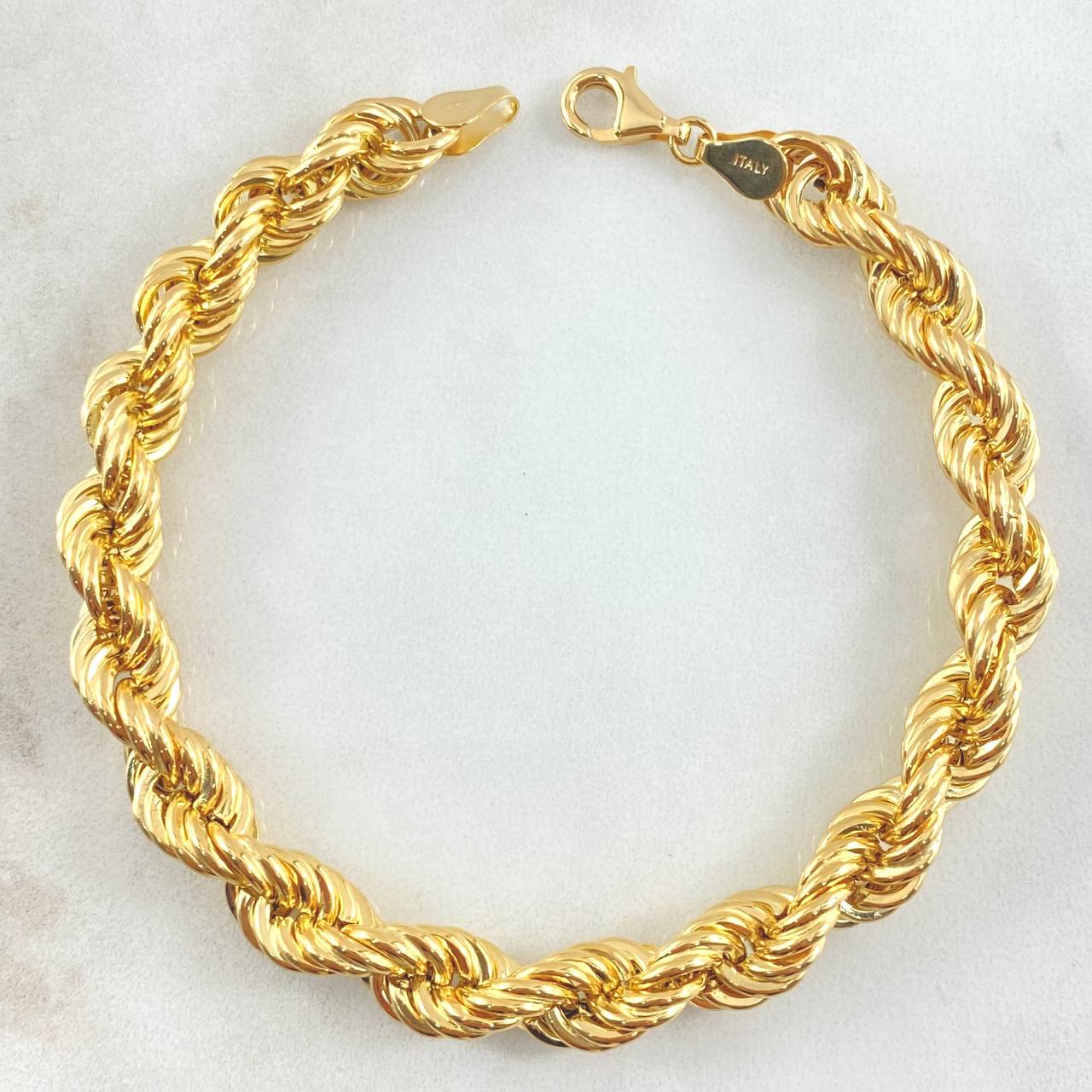 Rope Bracelet 11.1gr / 8 1/4 in / 7.9mm Yellow Gold +3 18K !
