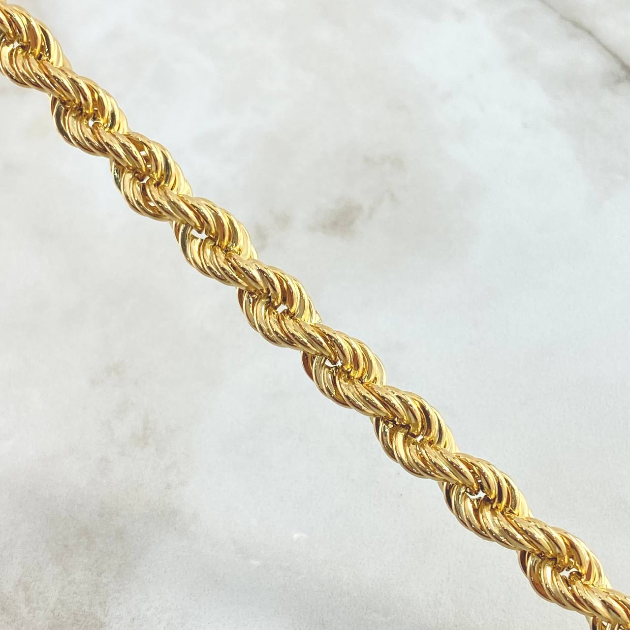 Rope Bracelet 10.8gr / 8 1/2 in / 7.95mm Yellow Gold +3 18K !