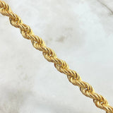 Rope Bracelet 10.8gr / 8 1/2 in / 7.95mm Yellow Gold +3 18K !