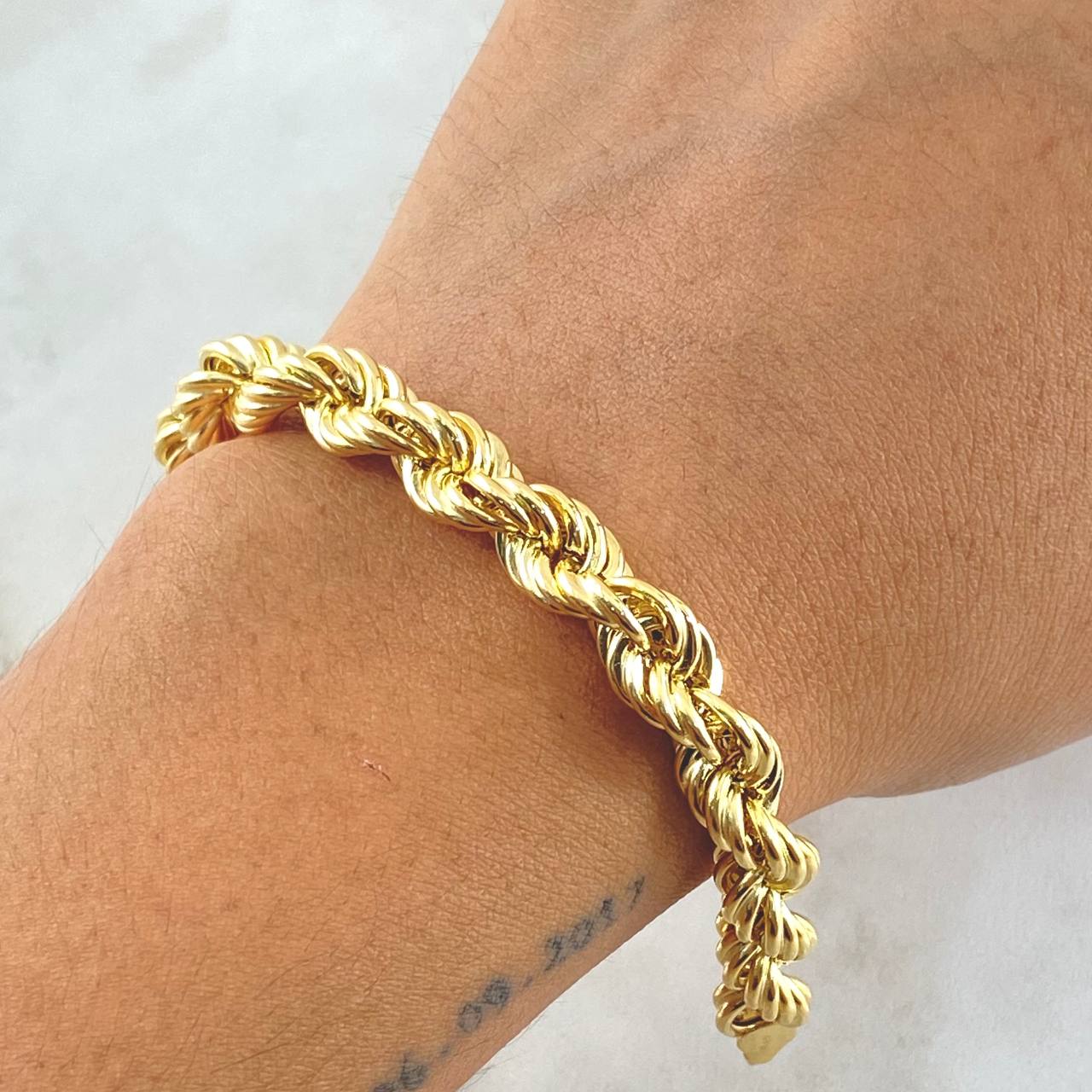 Rope Bracelet 11.1gr / 8 1/4 in / 7.9mm Yellow Gold +3 18K !