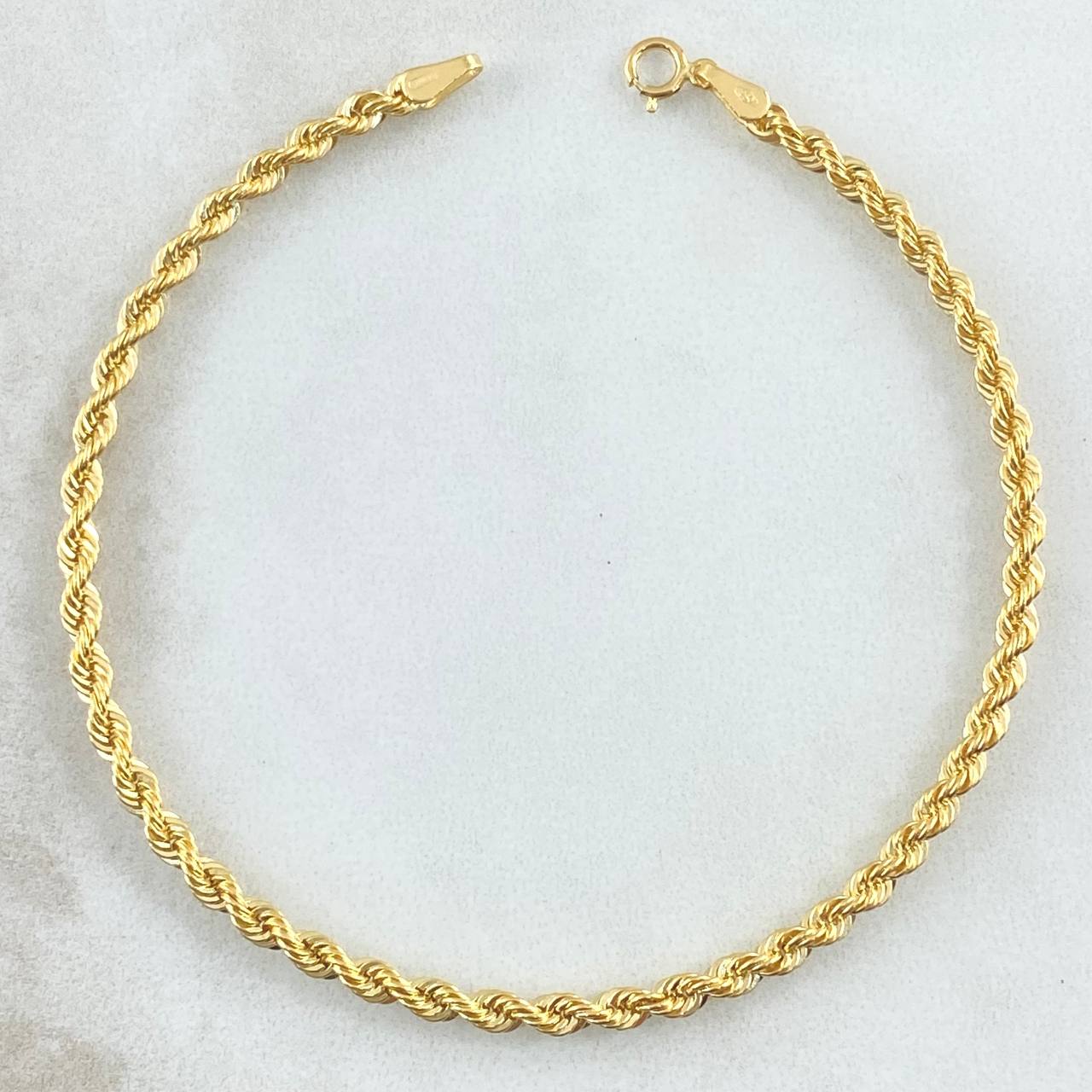 Rope Bracelet 1.85gr / 7 1/2 in / 2.7mm Yellow Gold +3 18K !