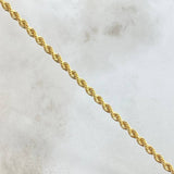 Rope Bracelet 1.85gr / 7 1/2 in / 2.7mm Yellow Gold +3 18K !