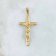 Dije Crúz Cristo 4.8gr / 5cm / Puntas Bordeadas Oro Amarillo 18K ©