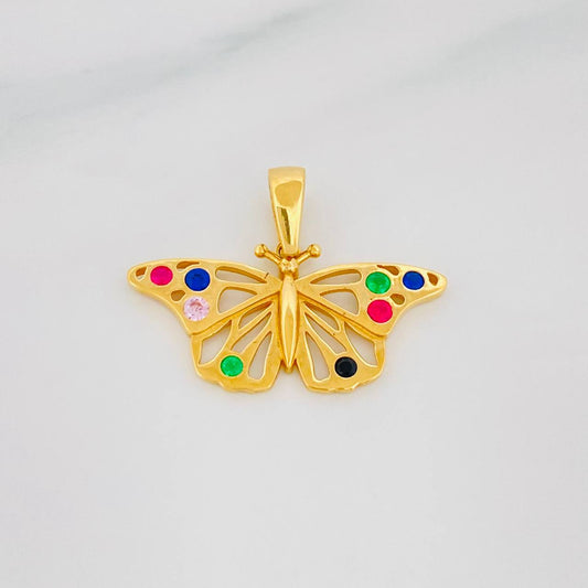 Dije Mariposa 2g / 3/4 in Oro Amarillo 18K