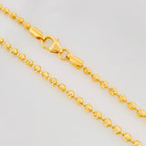 Cadena Militar Diamantada 14.55g / 24 in / 2.45mm Oro Amarillo 18K
