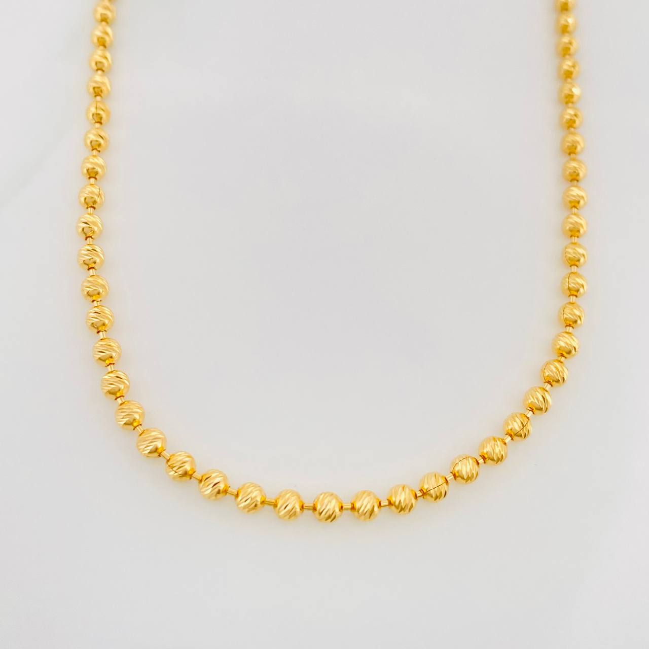 Cadena Militar Diamantada 14.55g / 24 in / 2.45mm Oro Amarillo 18K