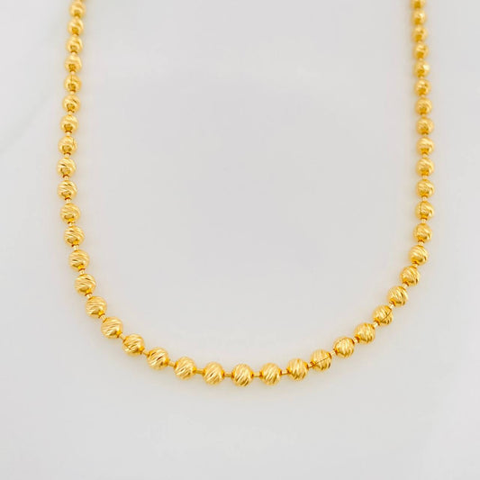 Cadena Militar Diamantada 14.55g / 24 in / 2.45mm Oro Amarillo 18K