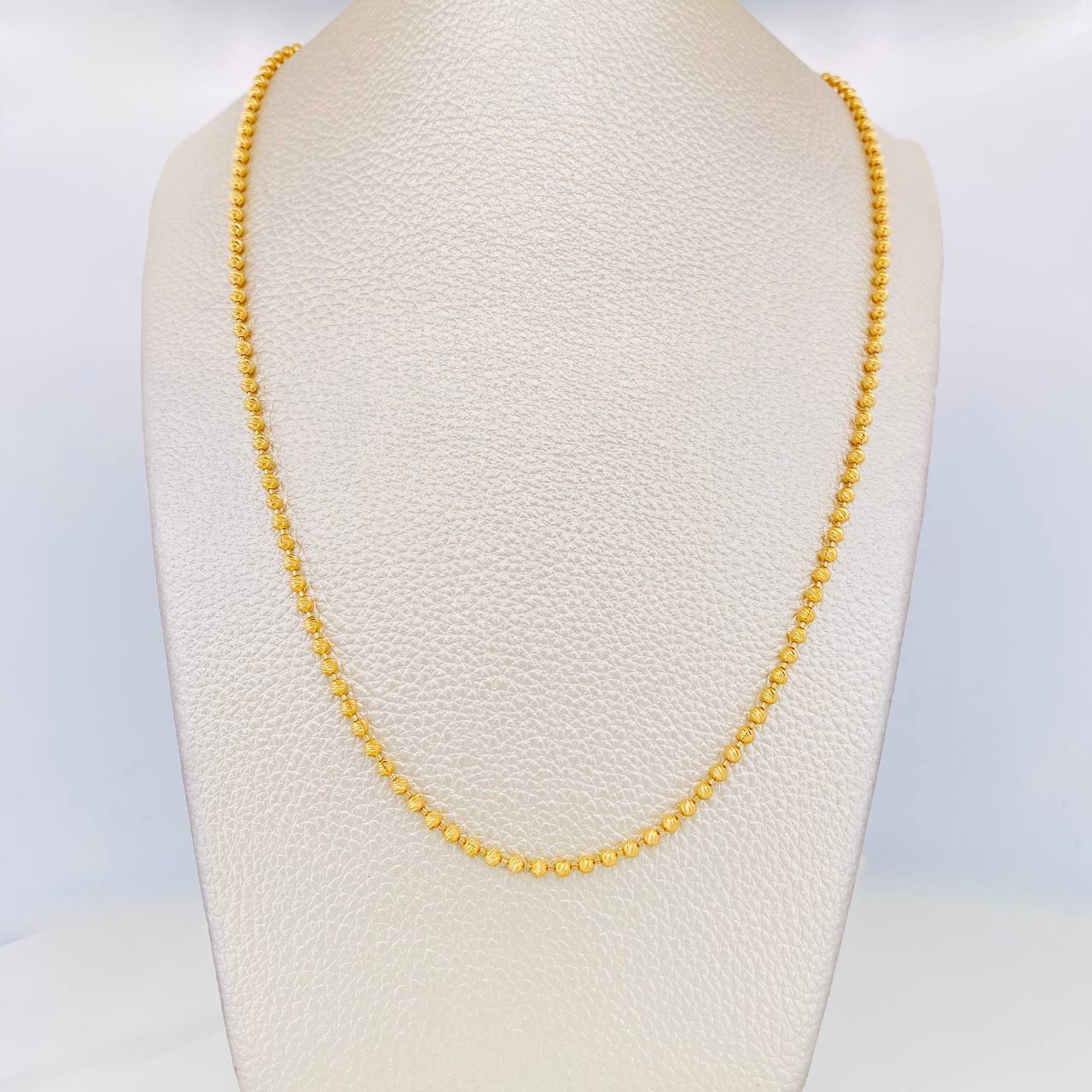 Cadena Militar Diamantada 14.55g / 24 in / 2.45mm Oro Amarillo 18K