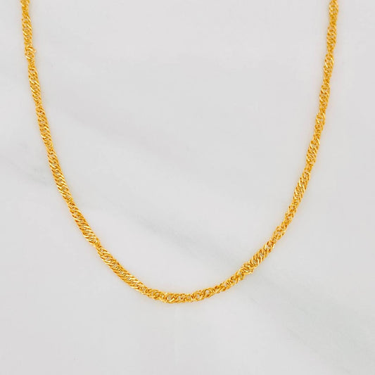 Cadena Singapur 2.75g / 24 in / 1.5mm Oro Amarillo 18K