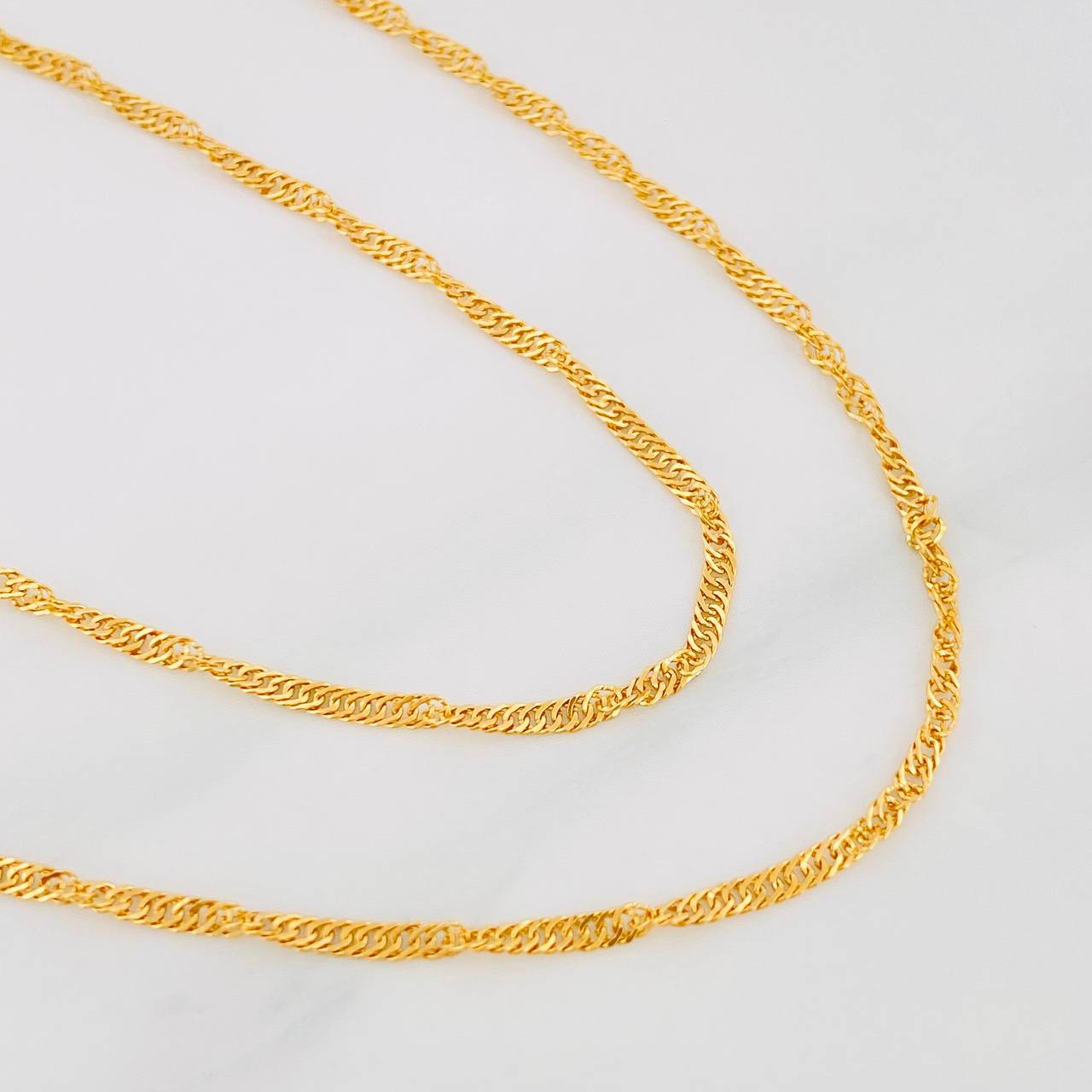 Cadena Singapur 2.75g / 24 in / 1.5mm Oro Amarillo 18K