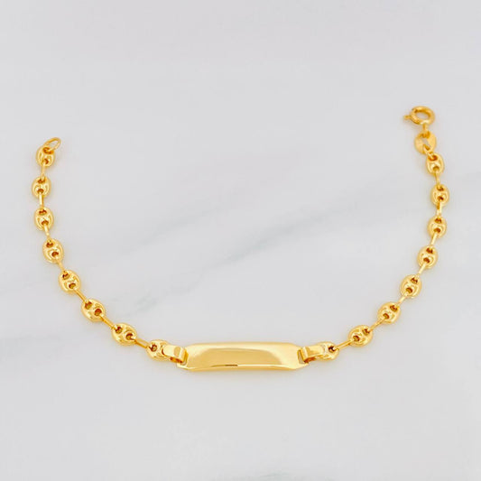Pulso Bebé GC Placa 1.95g / 5 3/4 in / 3.75mm Oro Amarillo 18K