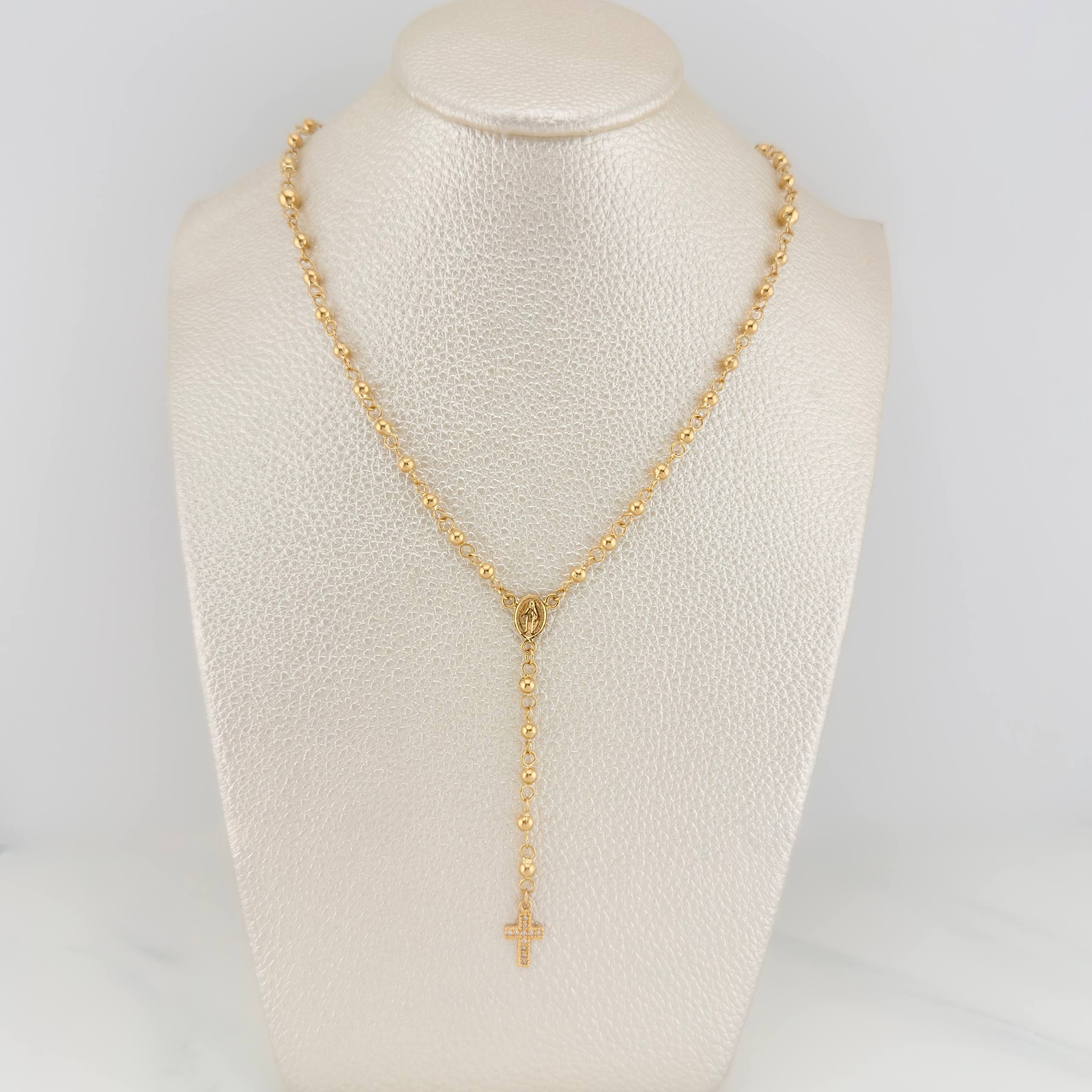 Miraculous Virgin Rosary 6.45 g / 18 1/4 in / 4mm-3 mm 18K Yellow Gold