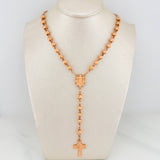 Guadalupe Virgin Rosary 17.35 g / 15 3/4 in / 6mm-5 mm 18K Rose Gold
