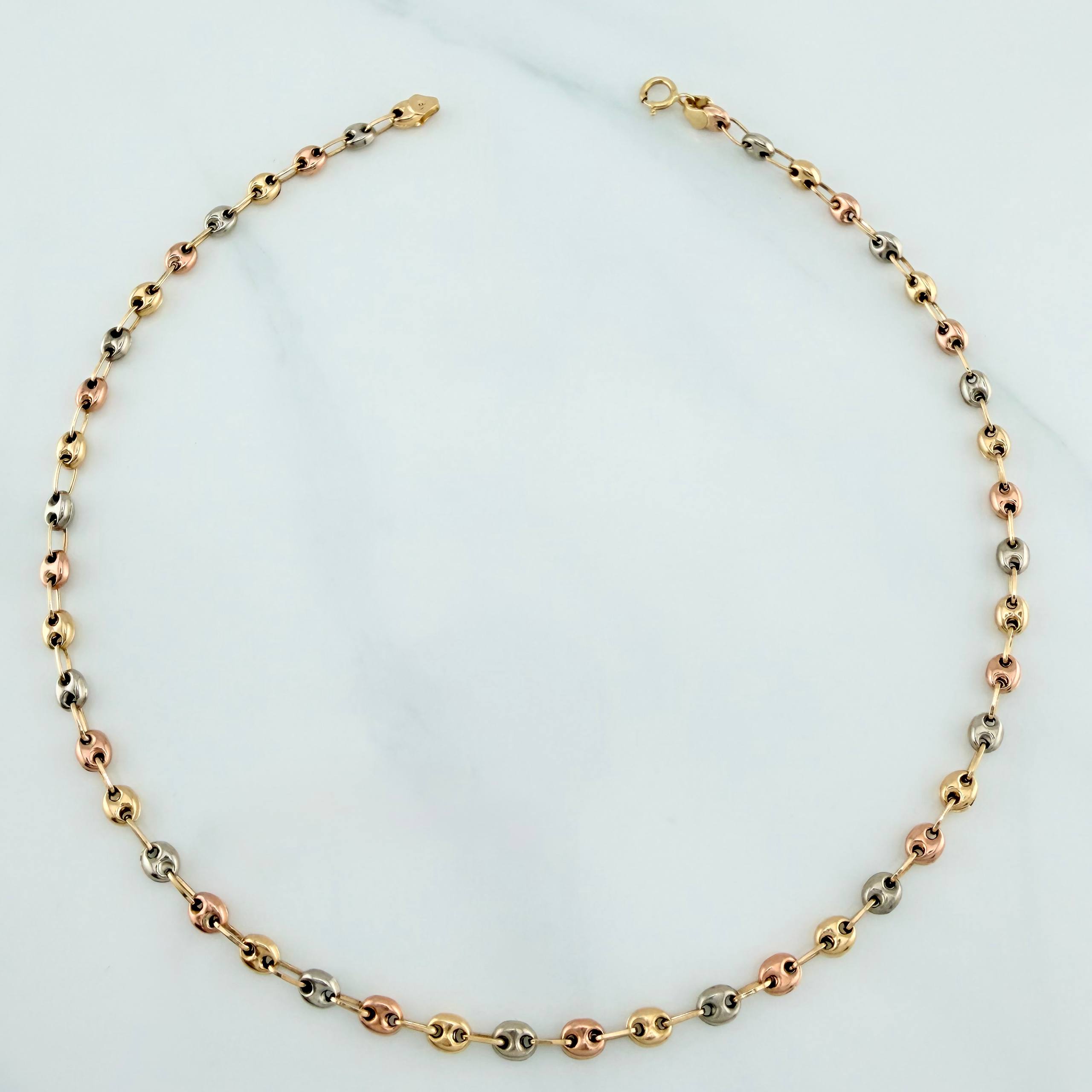Anklet Gc 3.05 g / 11 in / 3 mm Three Golds 18K