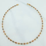 Anklet Gc 3.05 g / 11 in / 3 mm Three Golds 18K