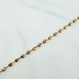 Anklet Gc 3.05 g / 11 in / 3 mm Three Golds 18K