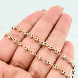 Anklet Gc 3.05 g / 11 in / 3 mm Three Golds 18K