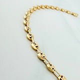 18K Yellow Gold Anklet Gc 2.8 g / 9 3/4 in / 3.2 mm