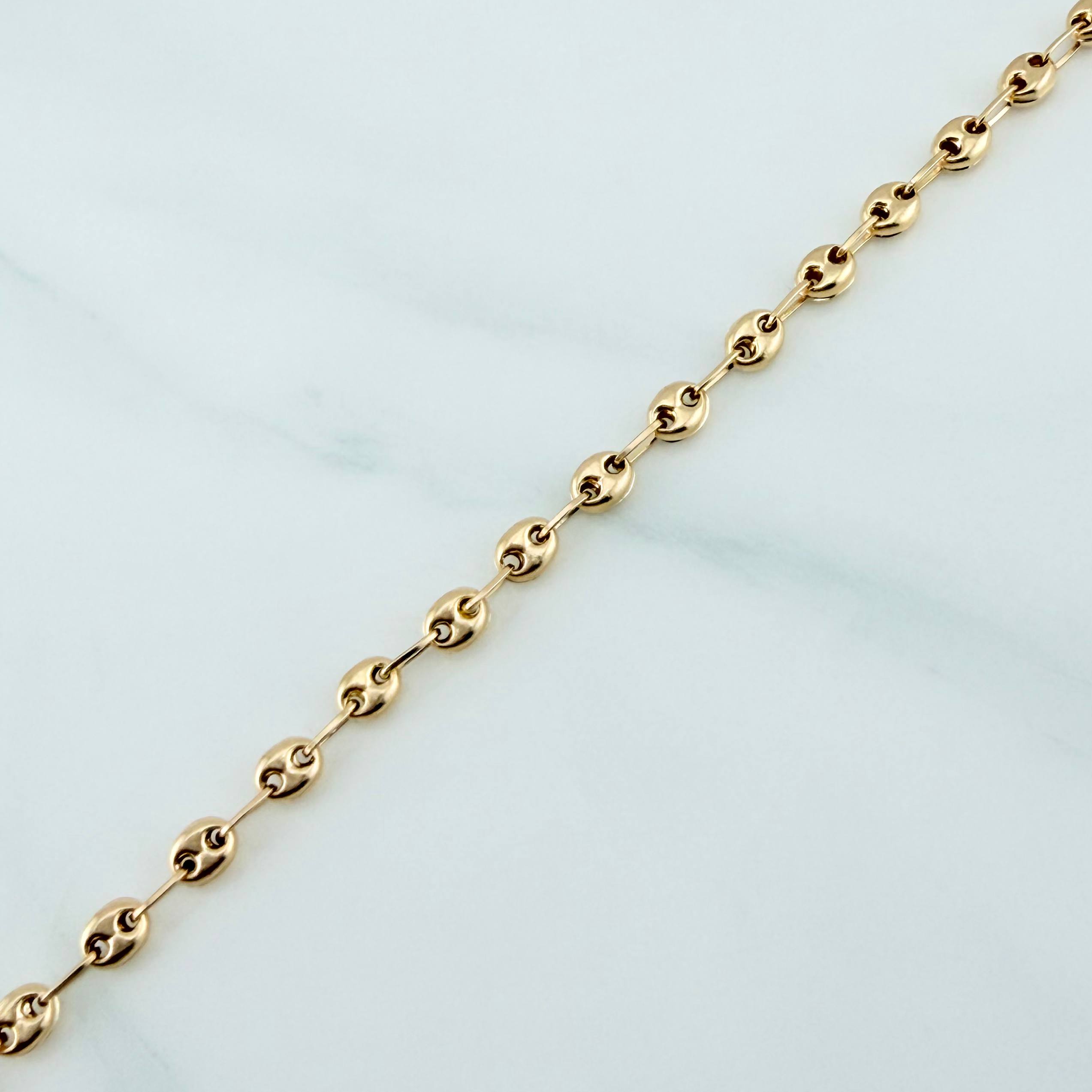 18K Yellow Gold Anklet Gc 3.1 g / 10 1/4 in / 3.35 mm