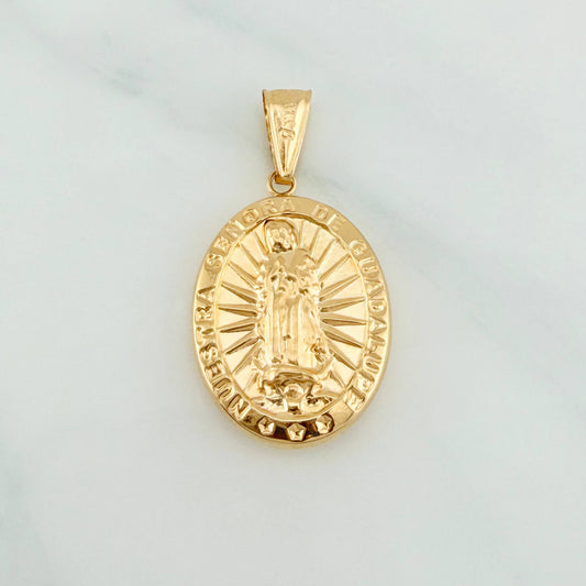 Dije Virgen Guadalupe 2.4 g / 1 1/2 in Oro Amarillo 18K