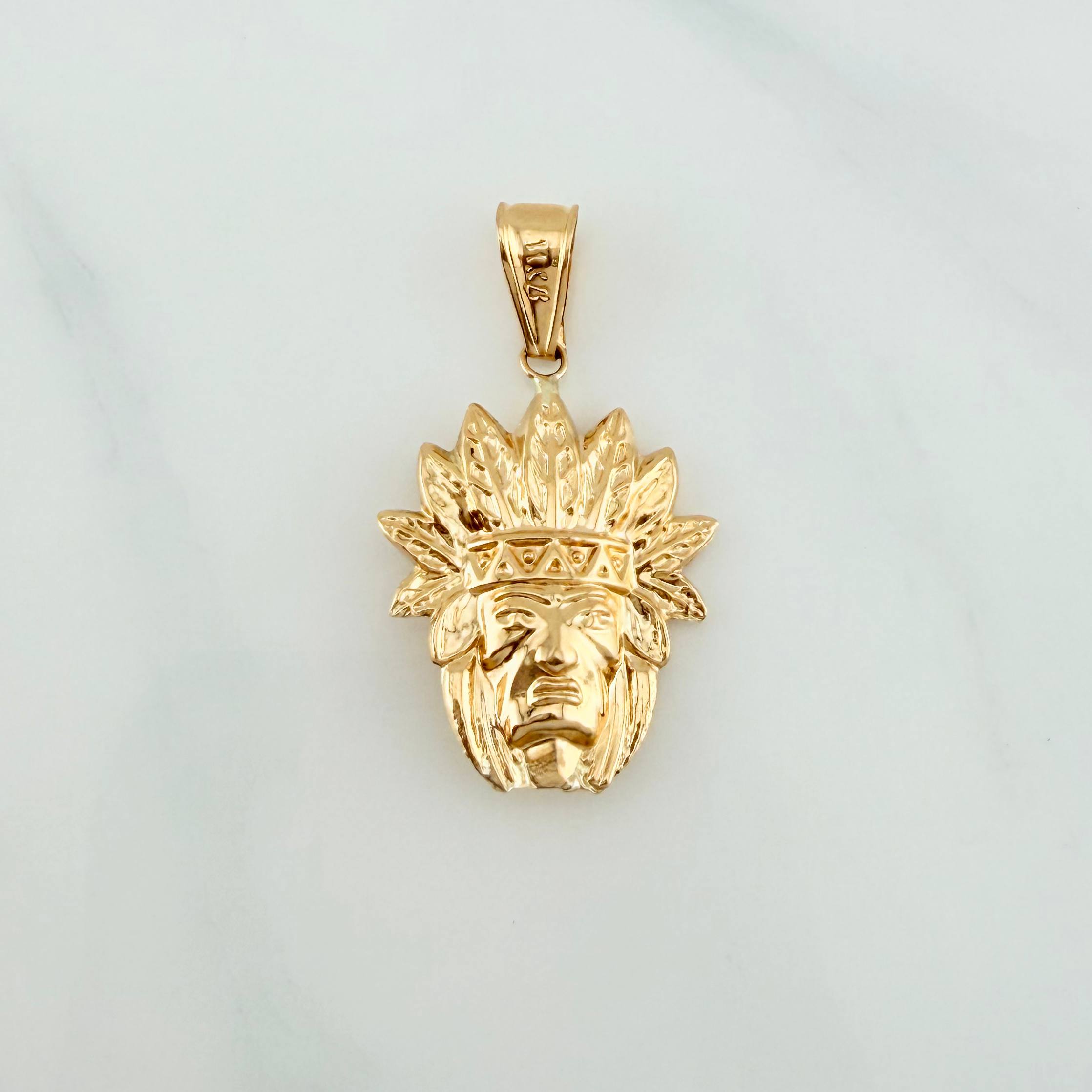 Pendant Indio 1.95 g / 1 1/2 in 18K Yellow Gold