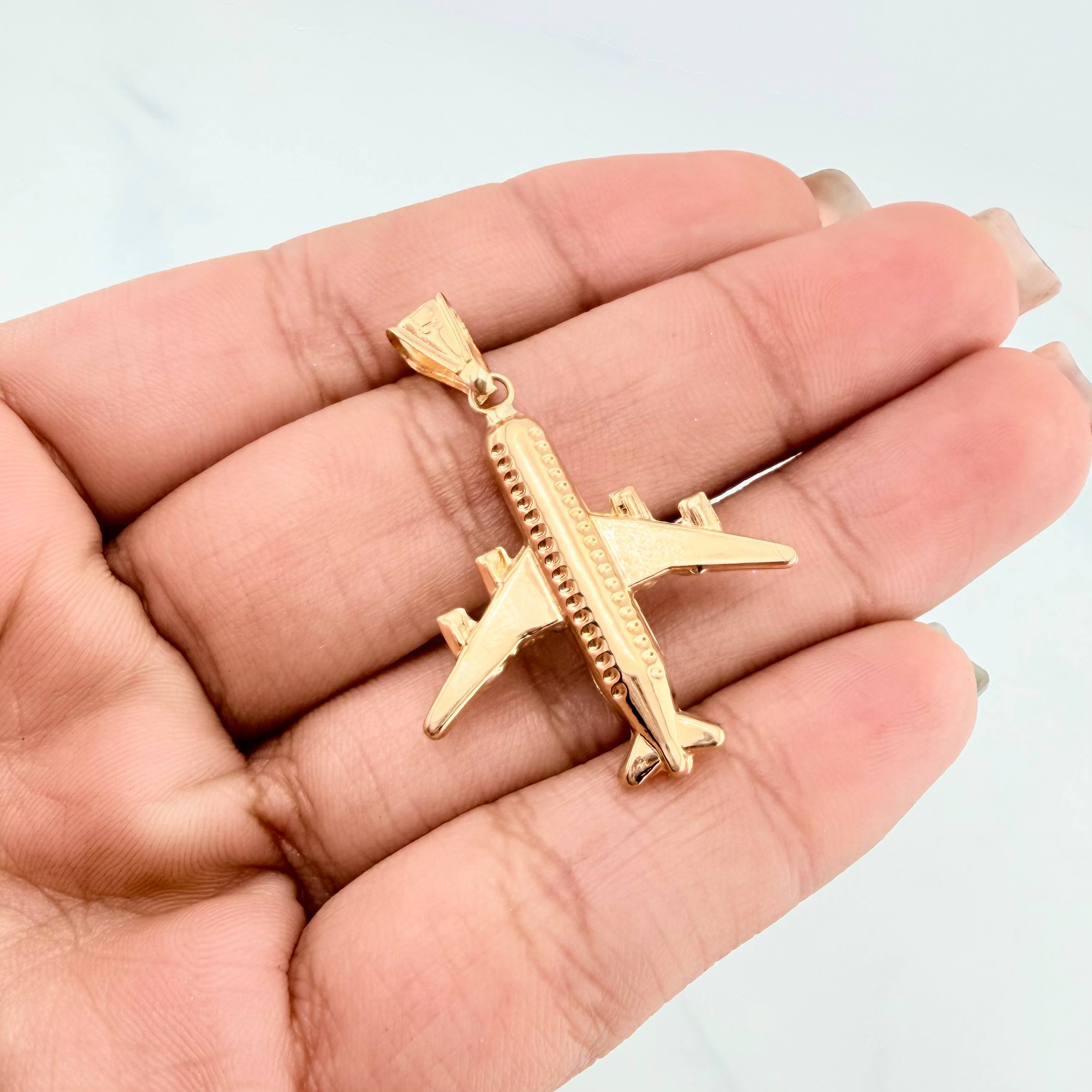 Pendant Airplane 1.65 g / 1 1/2 in Yellow Gold 18K