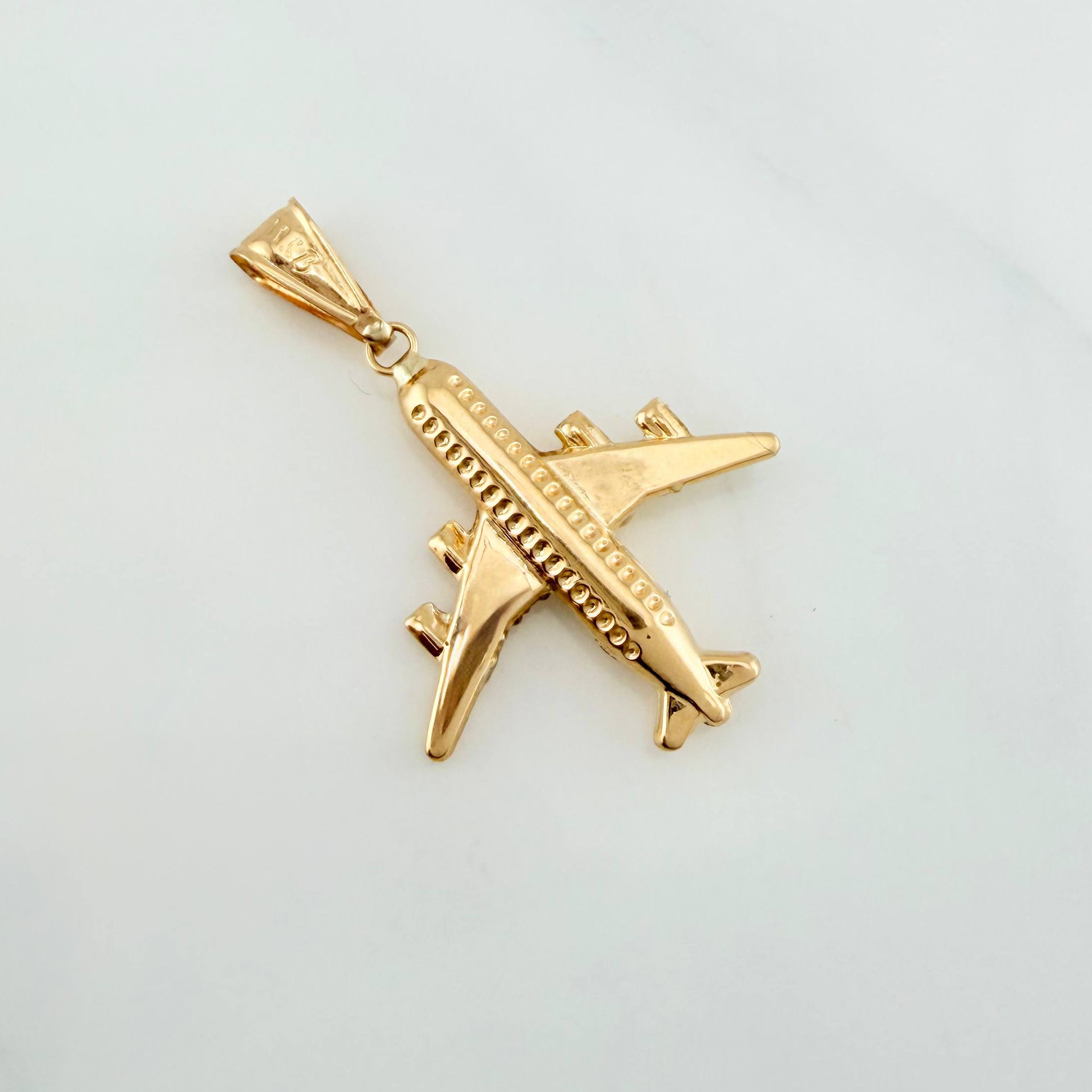 Pendant Airplane 1.6 g / 1 1/2 in Yellow Gold 18K