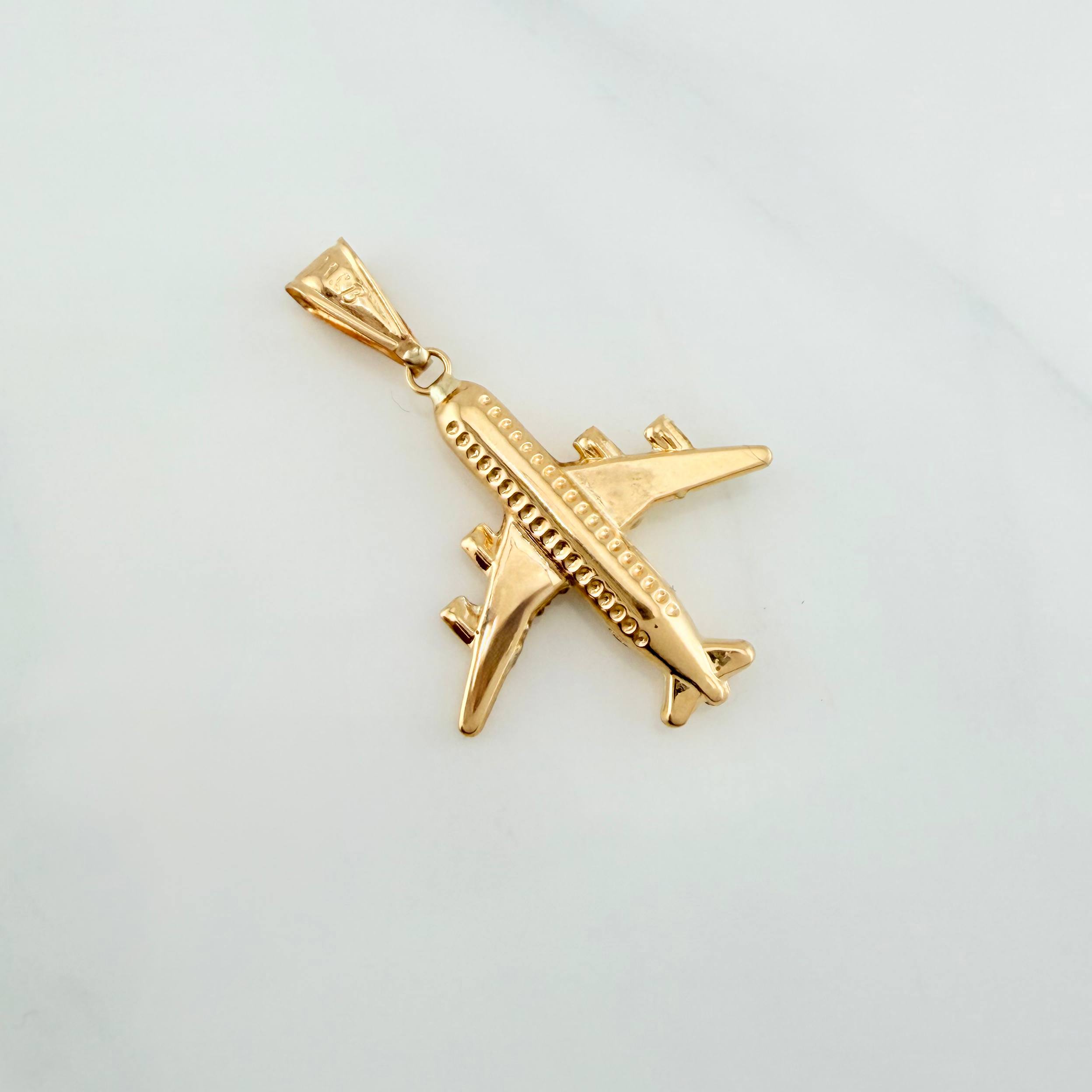 Pendant Airplane 1.65 g / 1 1/2 in Yellow Gold 18K