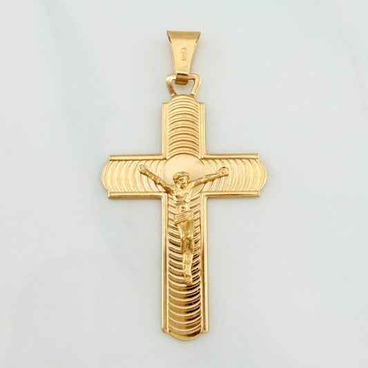 Dije Cruz Cristo 6.4 g / 2 in Oro Amarillo 18K