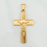 Pendant Cross Christ 6.4 g / 2 in Yellow Gold 18K