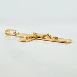 Pendant Cross Christ 6.4 g / 2 in Yellow Gold 18K