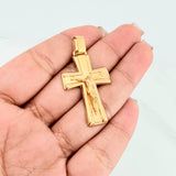 Pendant Cross Christ 4.9 g / 2 in Yellow Gold 18K