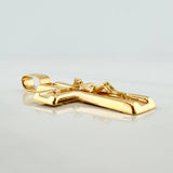 Pendant Cross Christ 4.9 g / 2 in Yellow Gold 18K