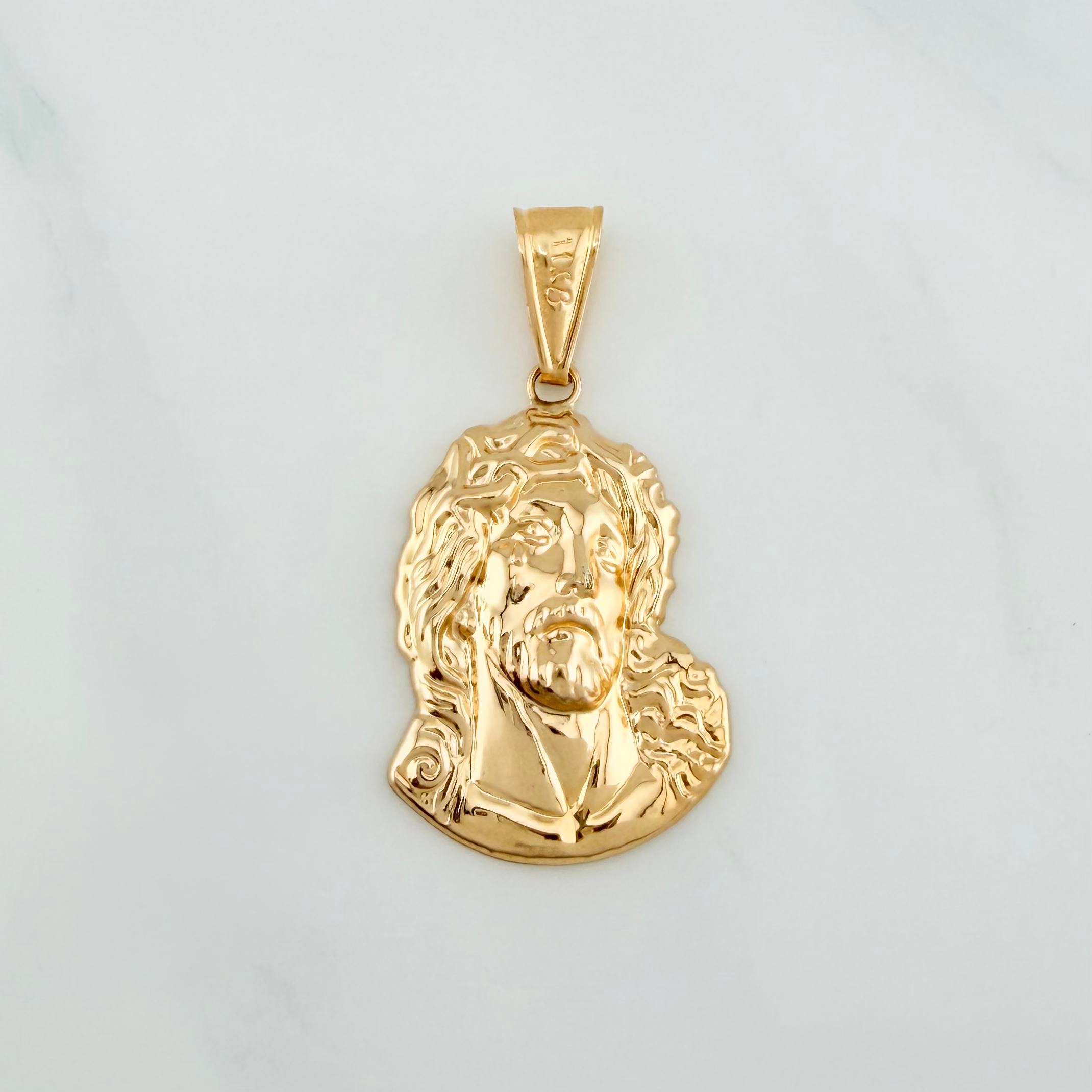Pendant Face of Christ 2.05 g / 1 1/2 in Yellow Gold 18K