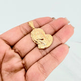 Pendant Face of Christ 2.05 g / 1 1/2 in 18K Yellow Gold