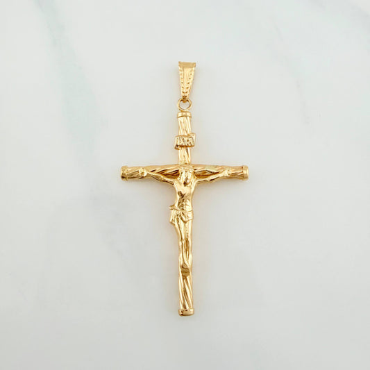 Dije Cruz Cristo 2 g / 2 1/4 in Oro Amarillo 18K
