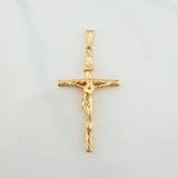 Pendant Cross Christ 1.6 g / 2 in Yellow Gold 18K
