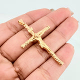 Pendant Cross Christ 1.5 g / 2 in Yellow Gold 18K