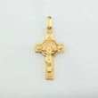 Pendant Cross Christ Saint Benedict 2 g / 1 1/2 in Yellow Gold 18K