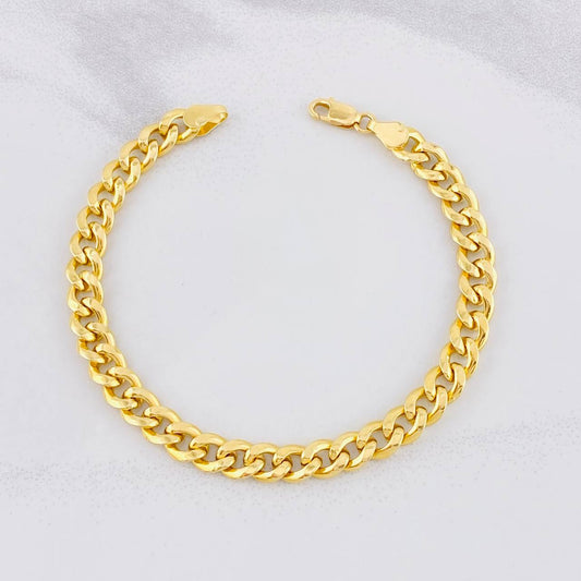 Pulso Cubano 4.15g / 7 1/2 in / 6.3mm Oro Amarillo 18K