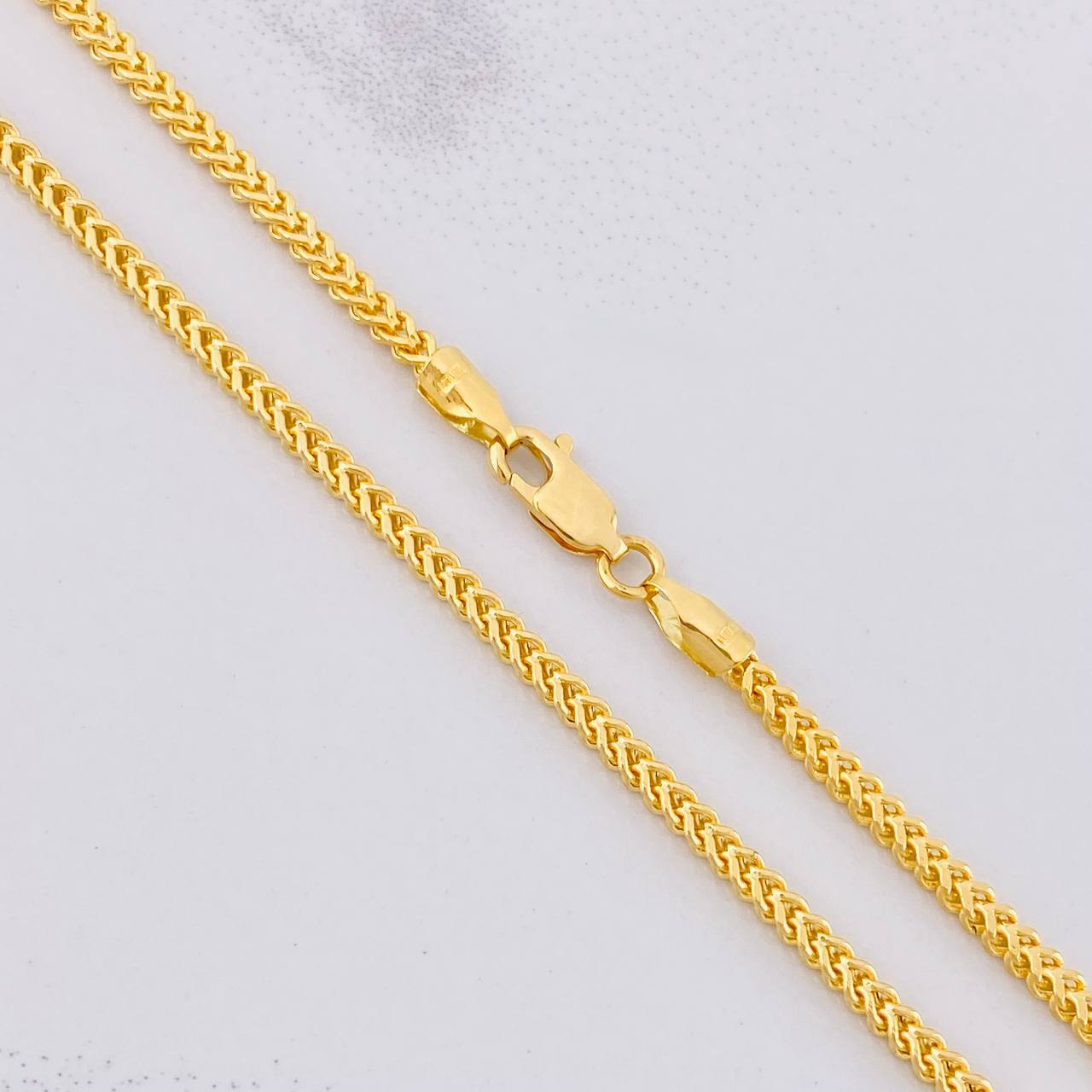 Cadena Franco 9.1g / 24 in / 2.2mm Oro Amarillo 18K