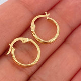 Candongas Ozy 0.9gr / 1/2 in / Oro Amarillo 18K %