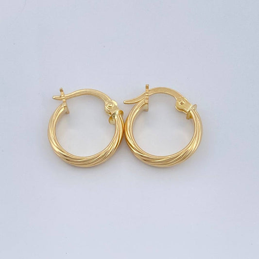Candongas Ozy 0.9gr / 1/2 in / Oro Amarillo 18K %